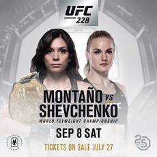 Montano vs Shevchenko on September 8 at UFC 228