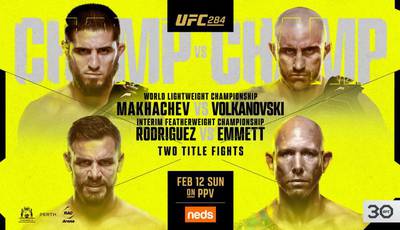 UFC 284: Махачев в непростом бою одолел Волкановски и другие результаты
