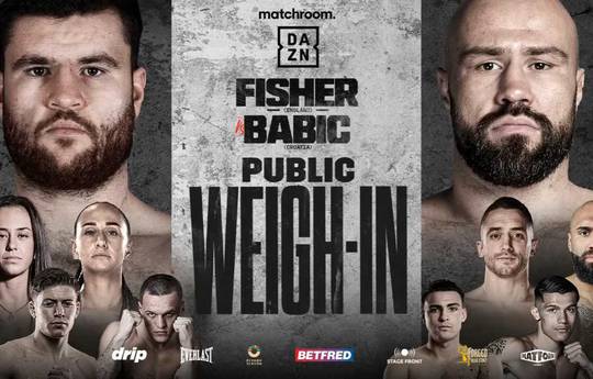 Johnny Fisher vs Alen Babic Weigh In Results
