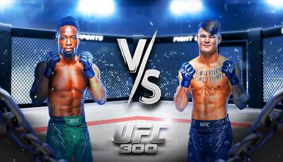 A que horas é o UFC 300 esta noite? Yusuff vs Lopes - Horas de início, horários, cartão de luta