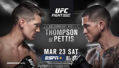 UFC Fight Night 148: Thompson vs Pettis. Where to watch live