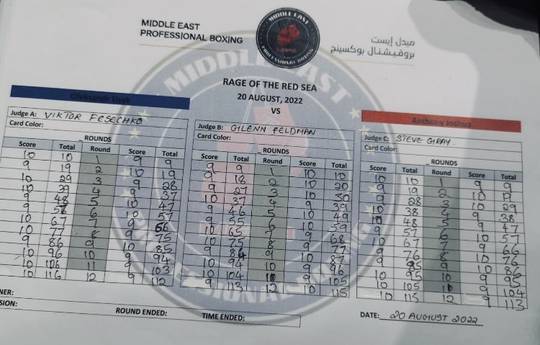Usyk-Joshua. Judges' official notes