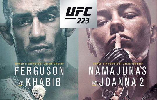 Official UFC 223 poster: Ferguson vs Nurmagomedov (photo)