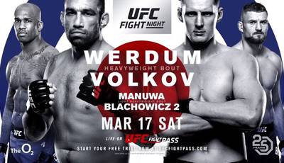 Файткард турнира UFC Fight Night 127: Вердум – Волков