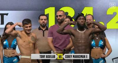 Hoe laat is Tony Aguilar vs Corey Marksman vanavond? Ringwedstrijden, schema, streaming links