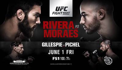UFC Fight Night 131: Rivera vs Moraes. Where to watch live