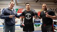Bohachuk, Adams and Vargas Jr. at the open training session