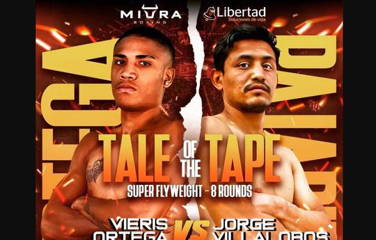 Jorge Ignacio Villalobos vs Vieris Ortega - Date, Start time, Fight Card, Location