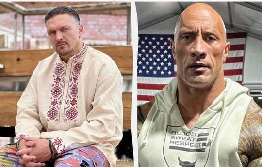 "The Rock" Johnson addressed Usyk, asking him not to break his jaw