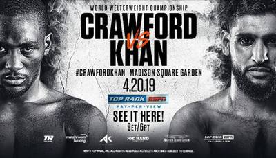 Crawford vs Khan. Where to watch live