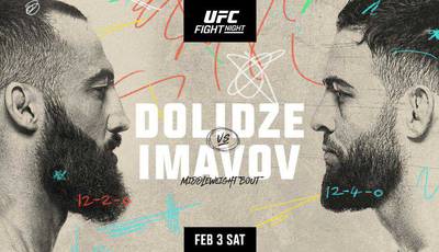 UFC Fight Night 235. Dolidze vs. Imavov: card de lutas do torneio