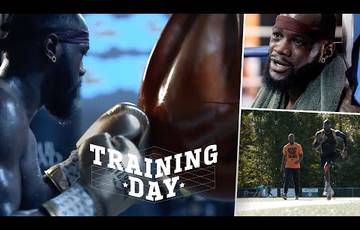 Deontay Wilder training day before Fury rematch (video)
