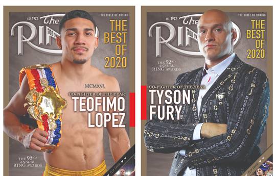 Журнал The Ring назвал Тайсона Фьюри и Теофимо Лопеса лучшими боксерами 2020