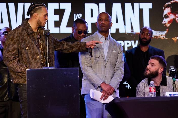 Benavidez and Plant argued at a press conference
