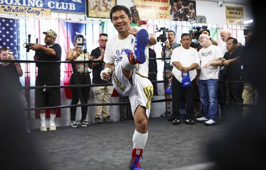 Manny Pacquiao hielt eine offene Trainingseinheit ab