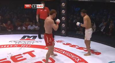 Aliev knocked Alibekov out with a beautiful kick (video)