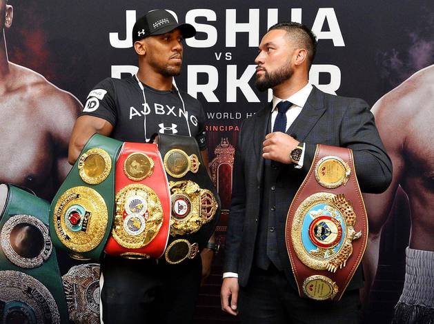 Joshua and Parker at the first presser (photo)