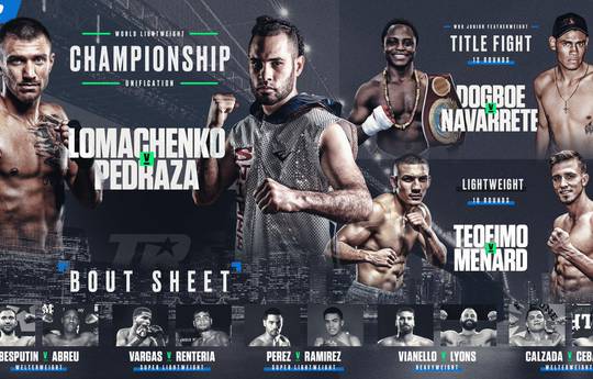 Lomachenko vs Pedraza. Where to watch live