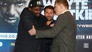 Whyte and Povetkin meet at the press conference