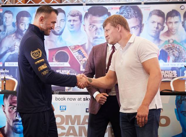 Povetkin and Fury at the final press conference