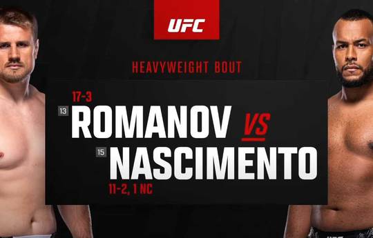 Quelle est l'heure de l'UFC Fight Night 246 ce soir ? Romanov vs Nascimento - Heures de début, horaires, carte de combat