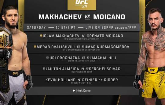 UFC 311. Махачев против Мойкано: где смотреть, ссылки на трансляцию