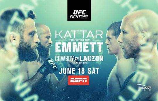 UFC on ESPN 37. Каттар против Эмметта: ссылки на трансляцию