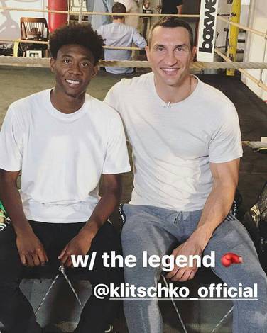 Bavaria’s defender met Wladimir Klitschko in the boxing gym