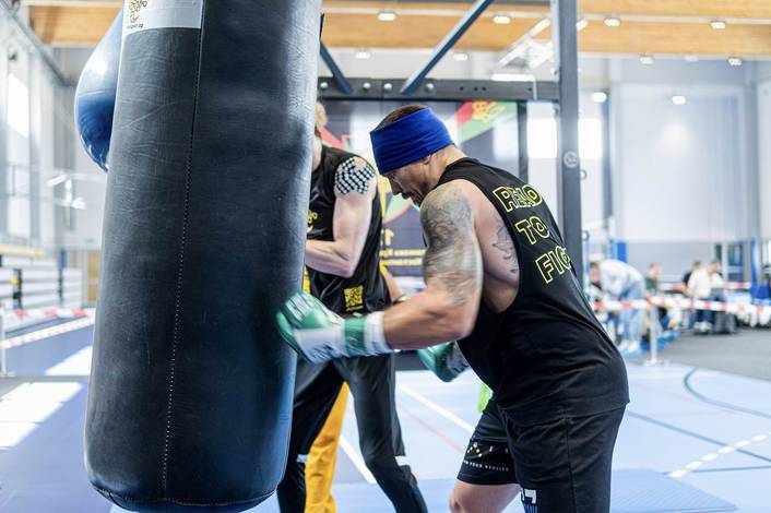 Usyk held an open training session