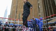 Golovkin and Derevyanchenko on an open training session