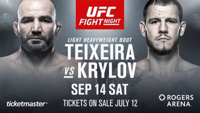 Krylov vs Teixeira on September 14 in Vancouver