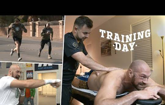 Tyson Fury training day before Wilder rematch (video)