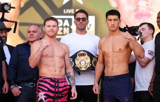 Alvarez and Bivol weigh in