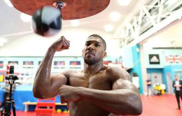 Joshua shows how he can handle a speed bag