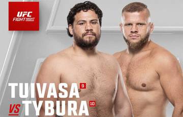 Tuivasa's gevecht met Tybura zal UFC Fight Night leiden op 16 maart