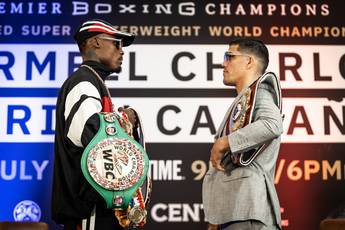 Charlo and Castano meet face to face before their fight for four belts