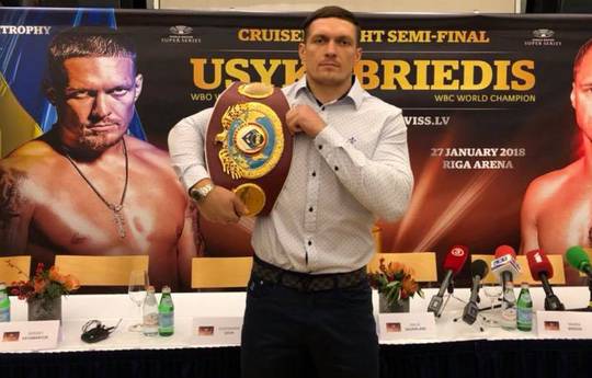 Usyk and Briedis held a press conference in Riga