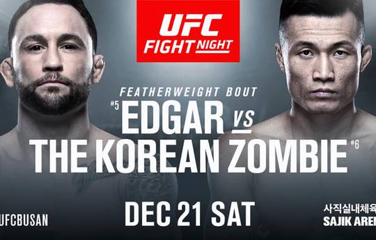 UFC Fight Night 16 "Корейский зомби" досрочно выиграл у Эдгара и другие результаты