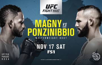 UFC Fight Night 140: Magny vs Ponzinibbio. Where to watch live