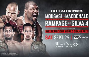 Bellator 206: Mousasi - MacDonald. Where to watch live