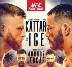 Турнир UFC 15 июля Каттар vs Иге: постер к турниру и весь кард