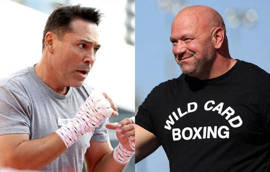 De la Hoya ridiculed Dana White after the announcement of Joshua's fight with Ngannou