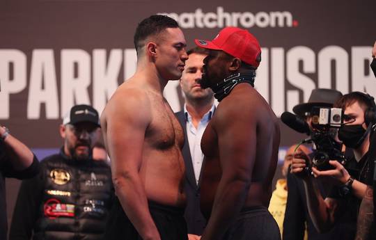 Chisora ​​and Parker were weighed