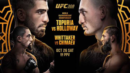 Топурія нокаутував Голловея та інші результати турніру UFC 308