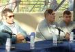 Александр Усик, Василий Ломаченко и Клементе Руссо на пресс-конференции WSB в Монако