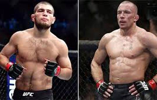 Khabib to give up title for Saint-Pierre fight?
