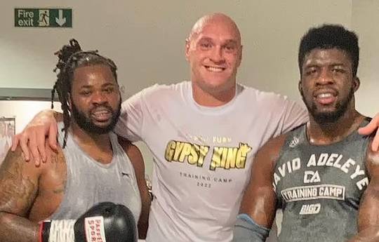 Fury introduced two sparring partners before the fight with Chisora