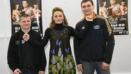 Владимир Сидоренко, Инна Менцер и Александр Алексеев на пресс-конференции, на которой было объявлено о турнире 2 мая в Бремене