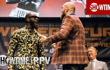 Wilder and Fury tried to make a scuffle at a press conference (video)