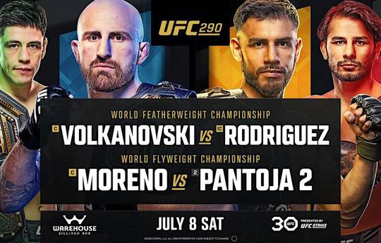 Volkanovski knock-out Rodriguez en andere resultaten van het UFC 290-toernooi